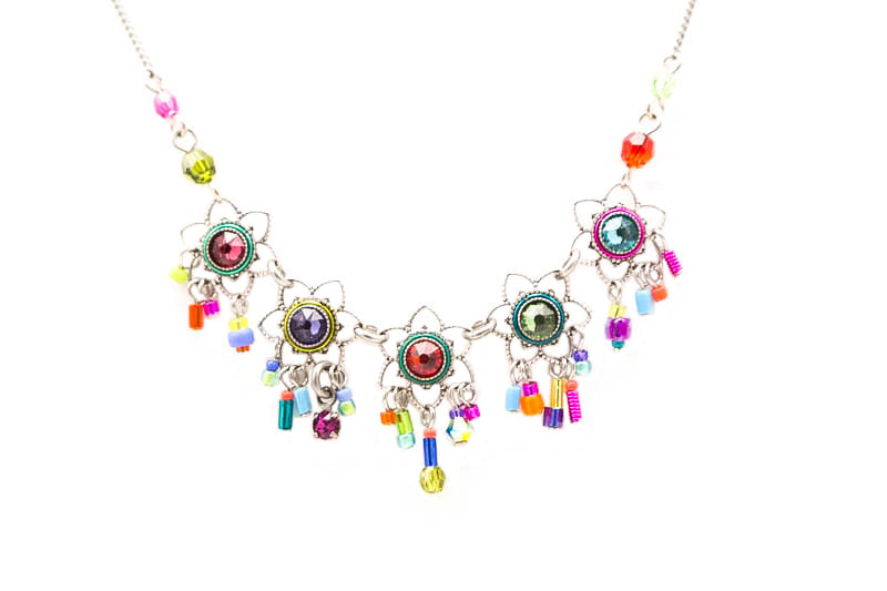 Multi Color Light Necklace by Firefly Jewelry