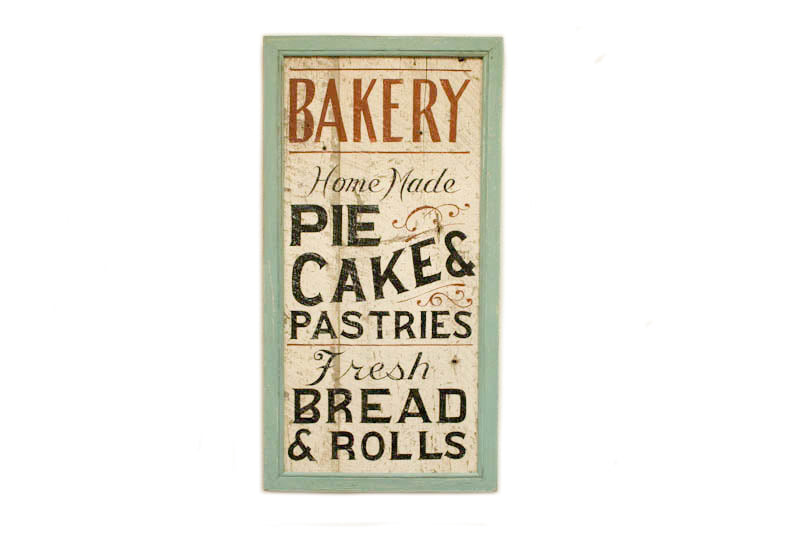 Bakery Home Made Pie, Cakes List Americana Art
