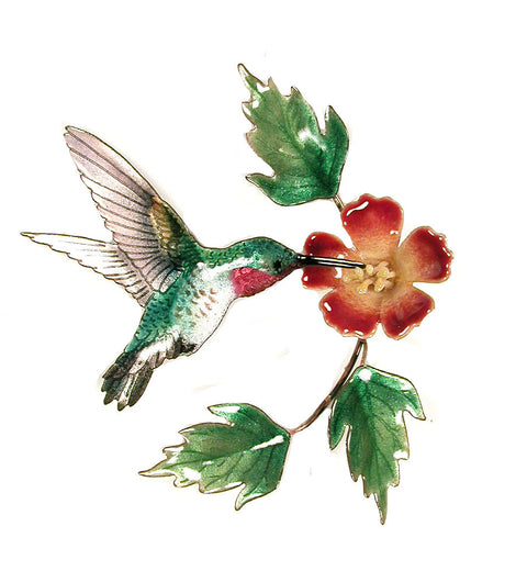 Hummingbird with Trumpet Flower Wall Art by Bovano Cheshire