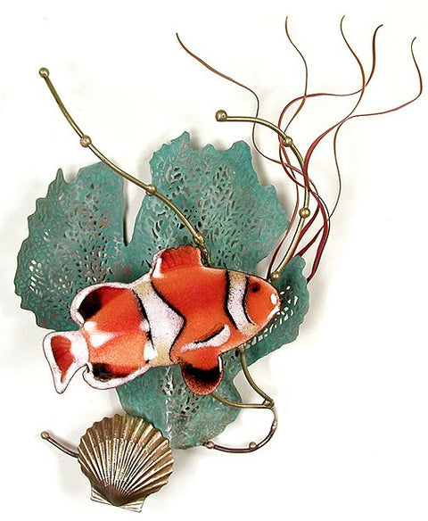 Anemonefish with Sea Fan Wall Art by Bovano
