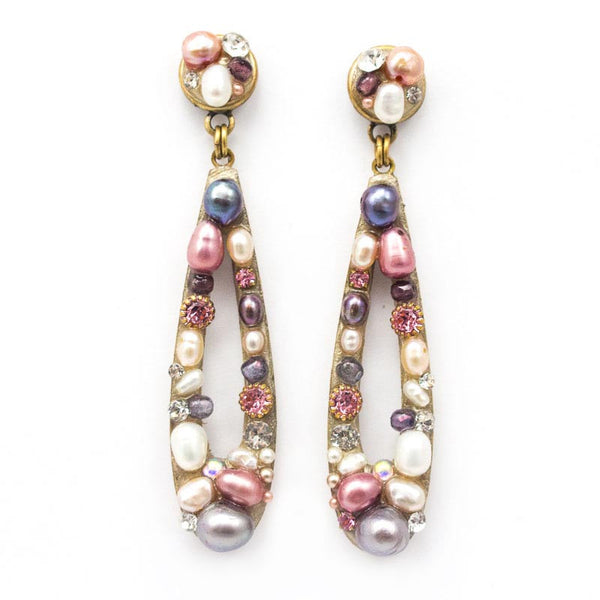 Constellation Long Open Drop on Post Earrings by Michal Golan