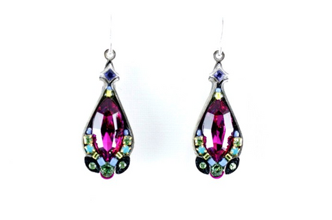 Multi Color Large Crystal Earrings by Firefly Jewelry