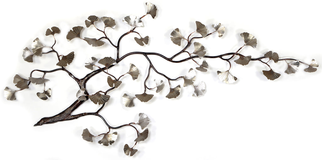 Gingko Branch, Stainless Steel Wall Art by Bovano