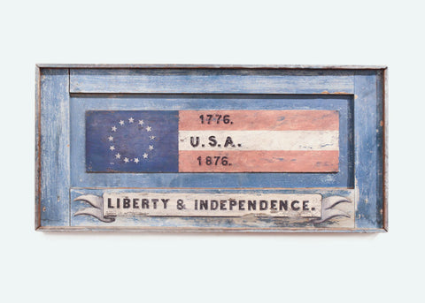 VINTAGE STYLE Liberty & Independence WOODEN SIGN