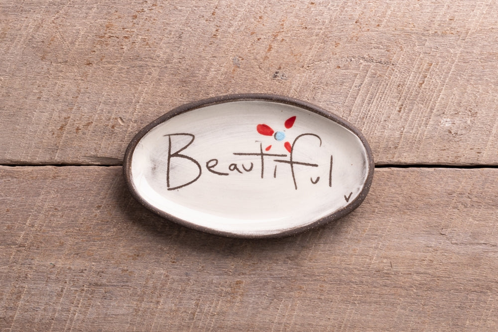 Beautiful Mini Oval Tray Hand Painted Ceramic