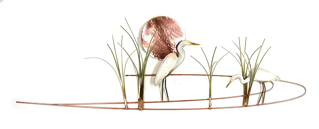 Egret with Grasses Wall Art by Bovano Cheshire