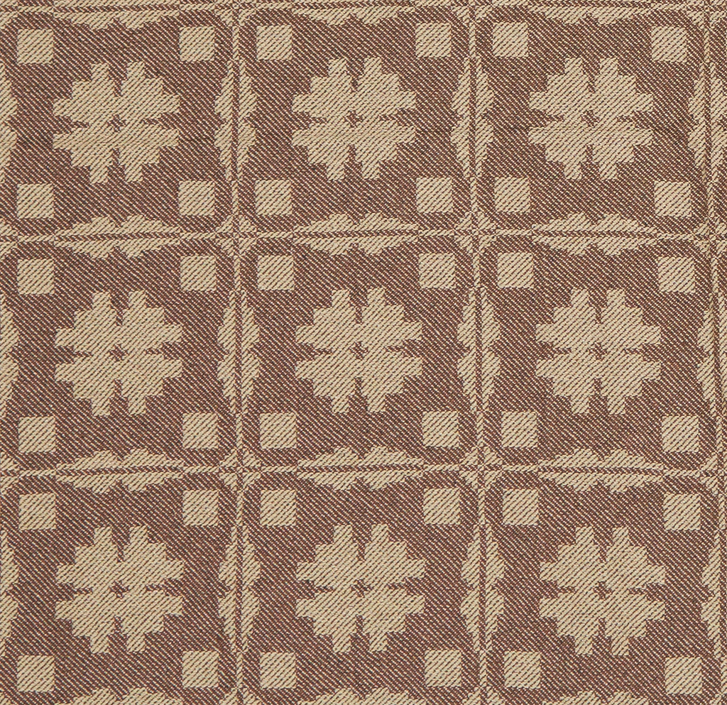 Fancy Snowballs Queen Coverlet in Brown with Wheat