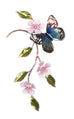 Blue Beauty with Cherry Blossoms Wall Art by Bovano