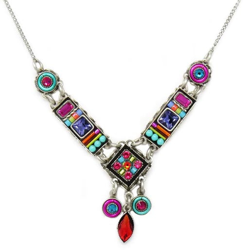 Multi Color Petite La Dolce Vita Francesca Necklace by Firefly Jewelry