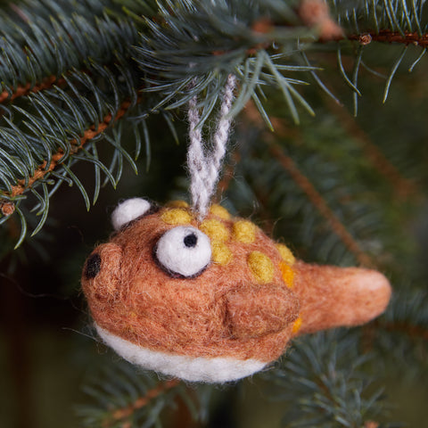 Puffer Fish Woolie Ornament