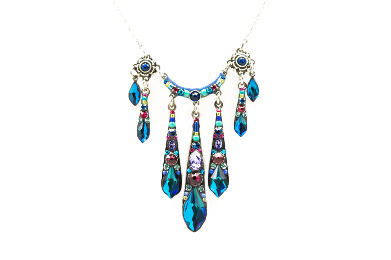 Bermuda Blue Gazelle Waterfall Necklace by Firefly Jewelry