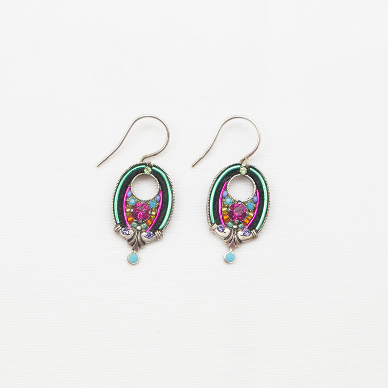 Multi Color Classic Oval Earrings by Firefly Jewelry