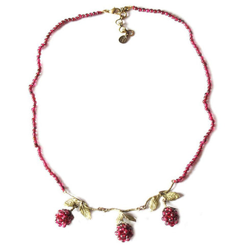 Raspberry Necklace with Garnet by Michael Michaud