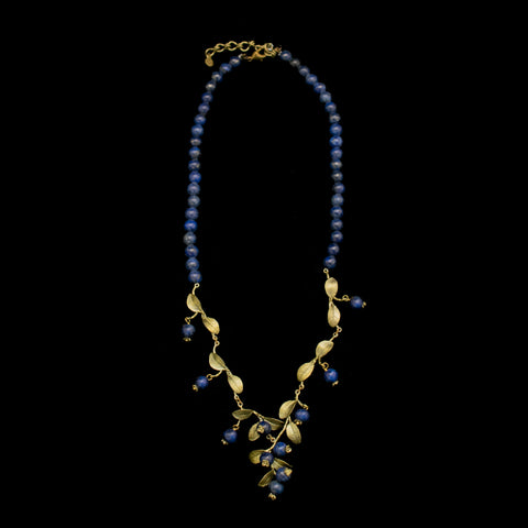 Blueberry 16'' Adj. Bead Necklace By Michael Michaud