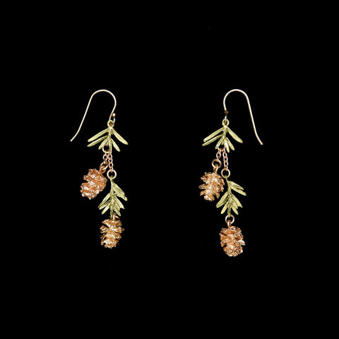 Pine Needle Wire Earrings by Michael Michaud