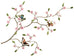 Cherry Blossom Branch with Butterflies Wall Art by Bovano