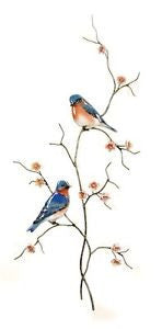 Double Bluebirds Wall Art by Bovano Cheshire