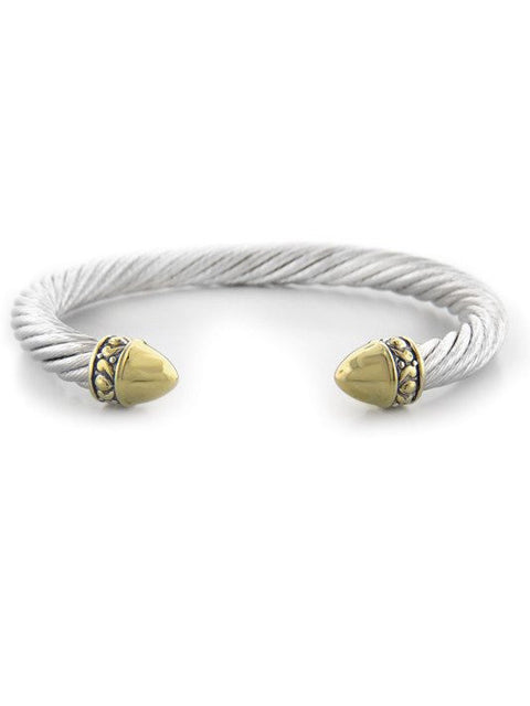 Nouveau Gold Dome Large Bullet Wire Cuff by John Medeiros
