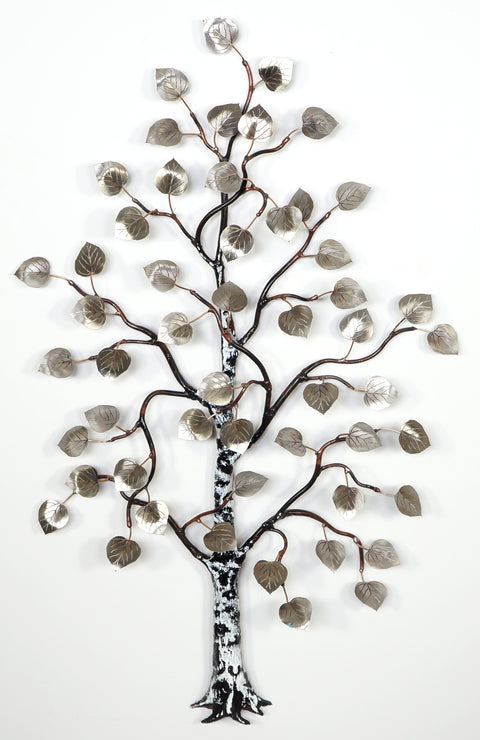 Small Aspen Tree, Stainless Steel Wall Art by Bovano