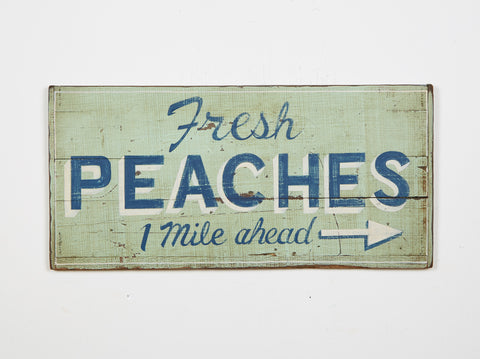 Fresh Peaches 1 Mile, Green  Americana Art