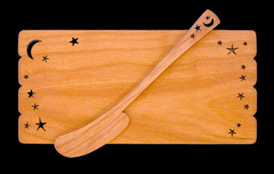 Butter Board with Spreader with Celestial Design
