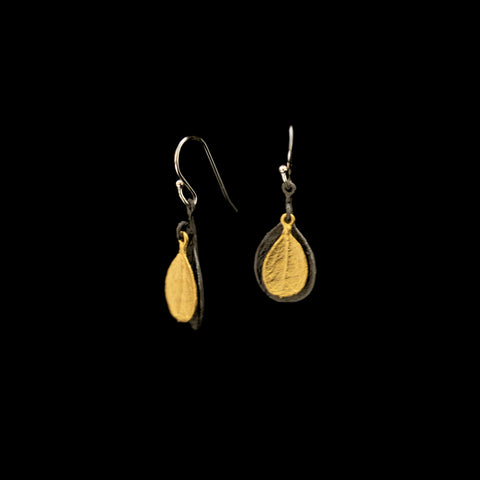 BB Gold/Gunmetal Wire Earrings By Michael Michaud