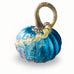 Handblown Glass Pumpkin in Jewel Tone Aqua
