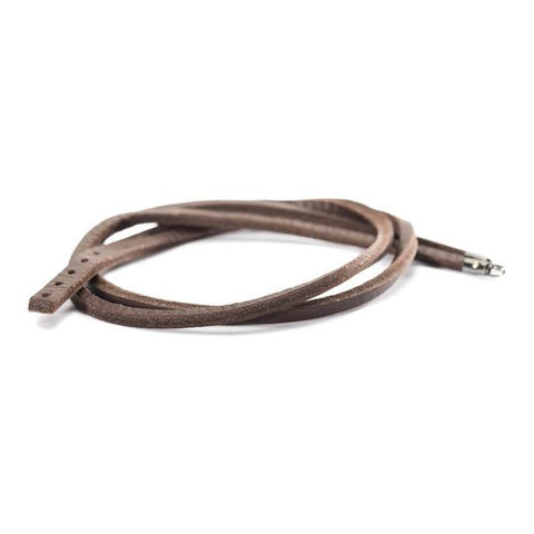 Light and Dark BrownLeather Bracelet by Trollbeads, 17.7 Inches