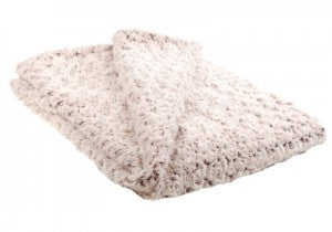 Rosebud In Brown Luxury Faux Fur Throw 58"x45"