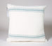 Pottery Shard Pillow in Sky and White with Grain Sack Barn Stripe Back