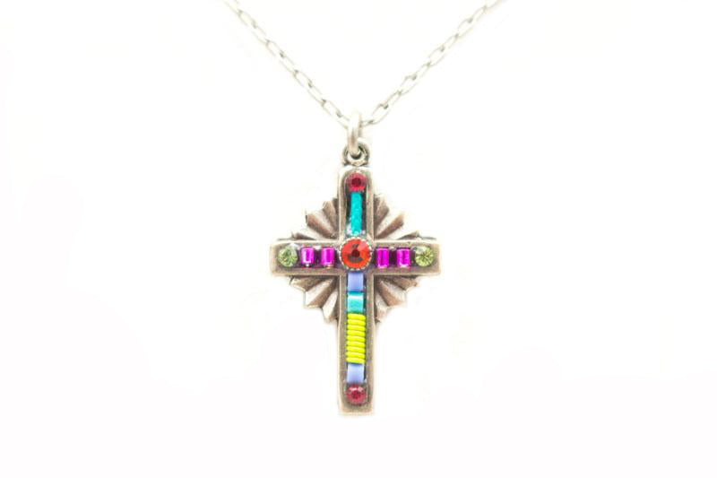 Multi Color Petite Cross by Firefly Jewelry