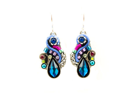 Bermuda Blue Lily Organic Earrings by Firefly Jewelry