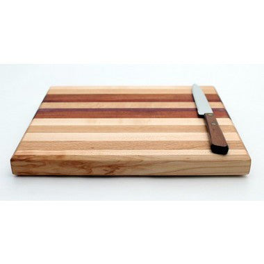 Small Cutting Board with Stripes in Maple - Size 9"x10"