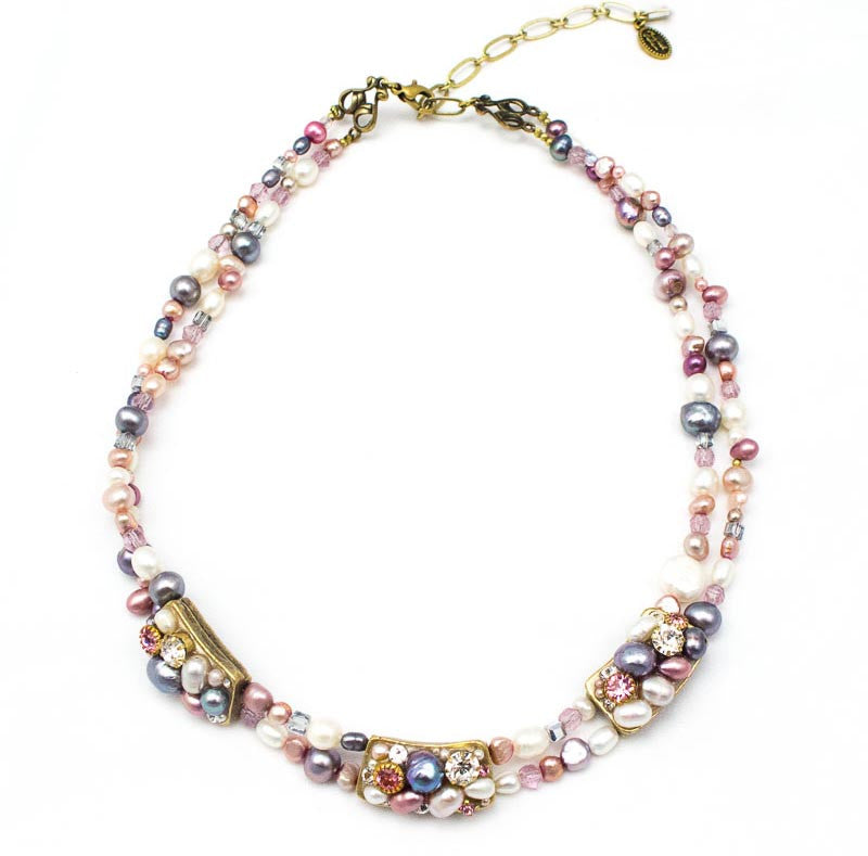 Constellation 3 Piece on Double Bead Necklace by Michal Golan