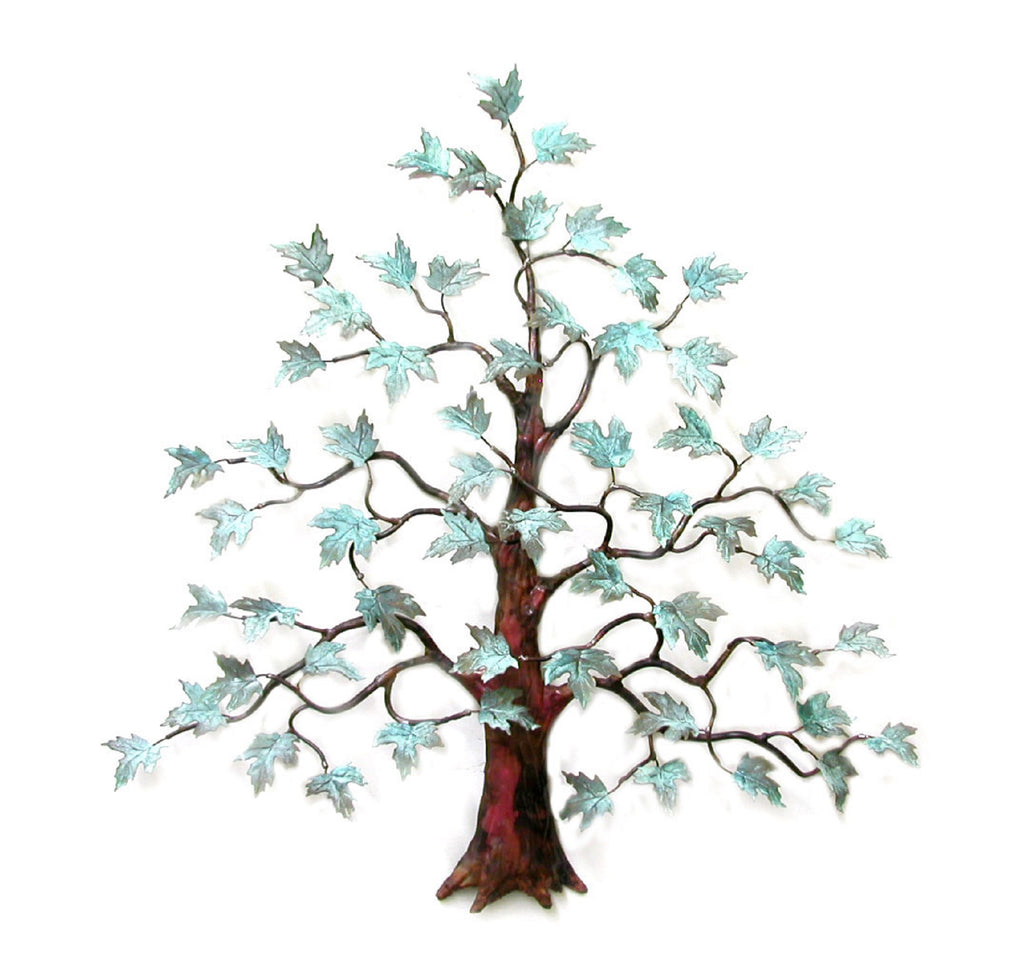 Maple Tree, Patina Brass Leaves Wall Art by Bovano