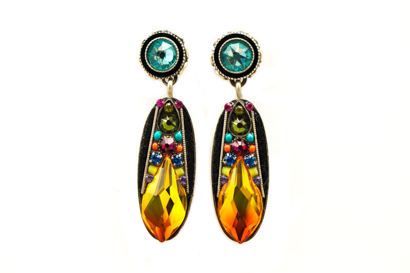 Multi Color Diva Large Post Earrings by Firefly Jewelry
