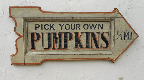 Pick Your Own Pumpkins Arrow, Americana Art