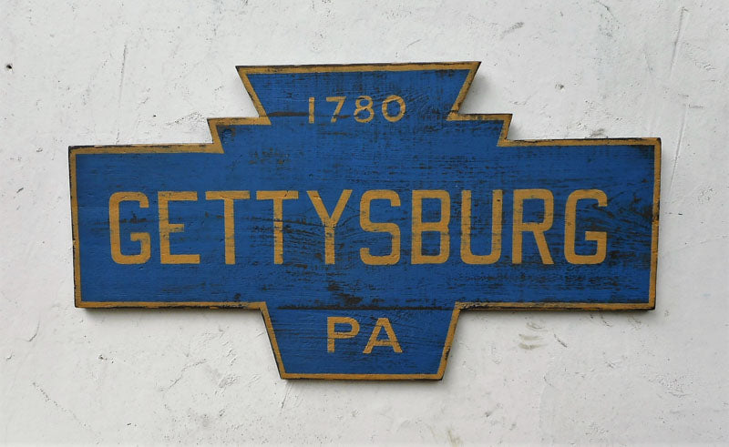 Gettysburg PA Keystone Road Shape in Blue