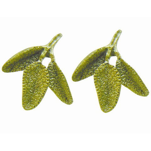 Petite Herb Sage Post Earrings by Michael Michaud