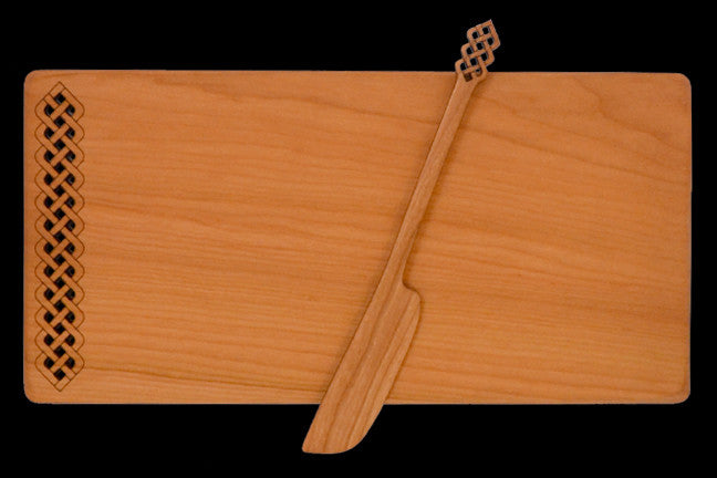 Cheese Board with Spreader with Celtic Design