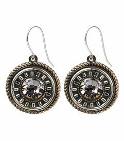Silver La Dolce Vita Round Earrings by Firefly Jewelry