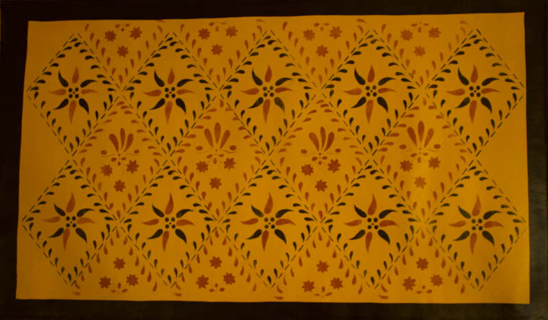 Wayside Inn in Yellow Ochre Floorcloth
