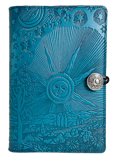 Small Leather Journal - Roof of Heaven in Blue