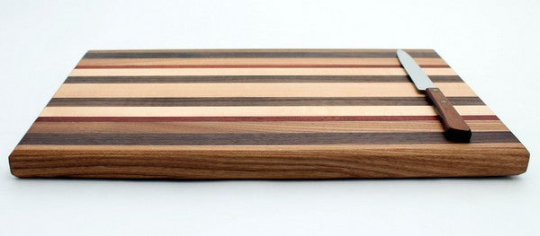 Large Cutting Board with Stripes in Maple - Size 10"x16"