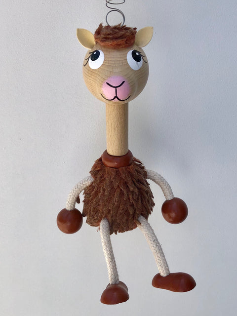 Alpaca (Dark) Handcrafted Wooden Jumpie