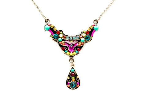 Multi Color Elaborate Organic Necklace by Firefly Jewelry