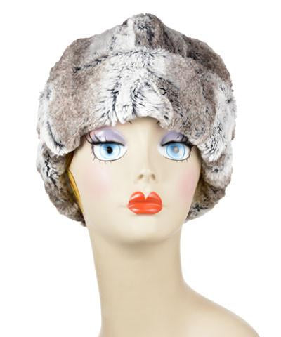 Birch with Cuddly Ivory Luxury Faux Fur Beanie Large