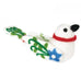 Alpine Love Bird White Wool Ornament