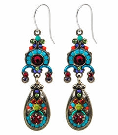 Multi Color Elaborate Chandelier Drop Earrings by Firefly Jewelry