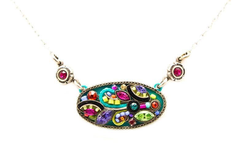 Multi Color Curly Q Necklace by Firefly Jewelry